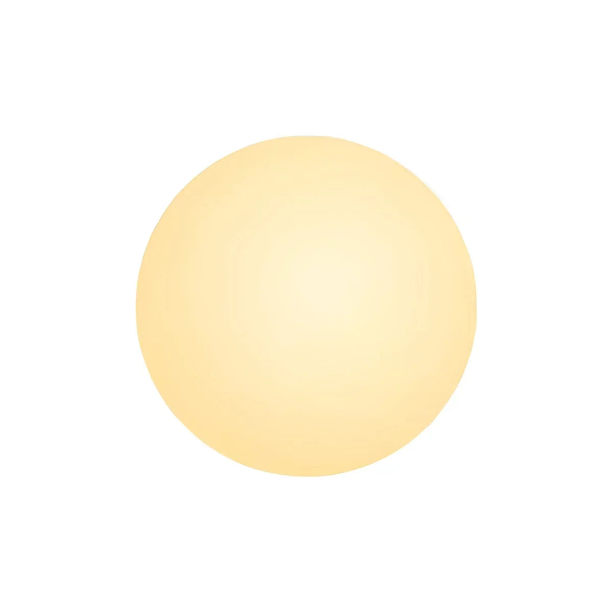 Minimalistische Wandleuchte aus Milchglas mit Eisensockel