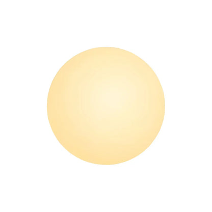 Minimalistische Wandleuchte aus Milchglas mit Eisensockel
